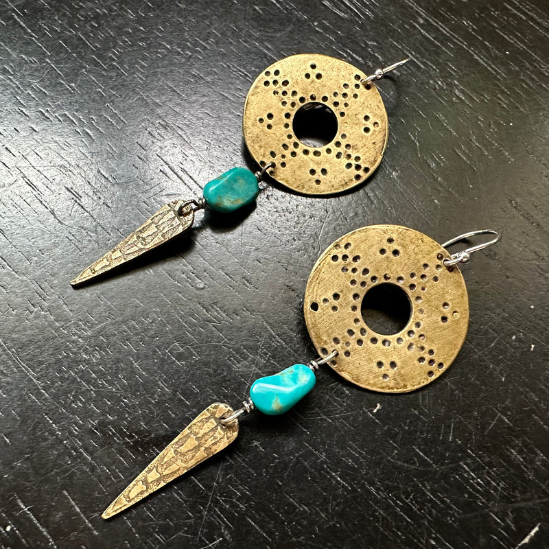 Nomad Earrings - Brass