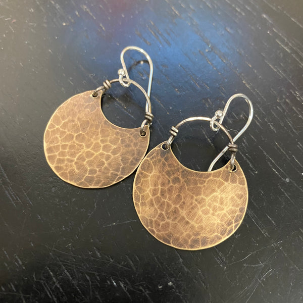 Brass DEEP Crescent Earrings - 3 Sizes