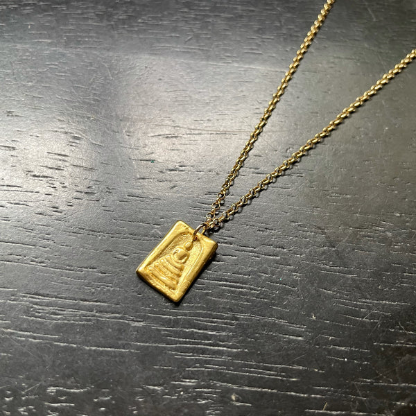 Gold Buddha Necklace, 24K GOLD VERMEIL