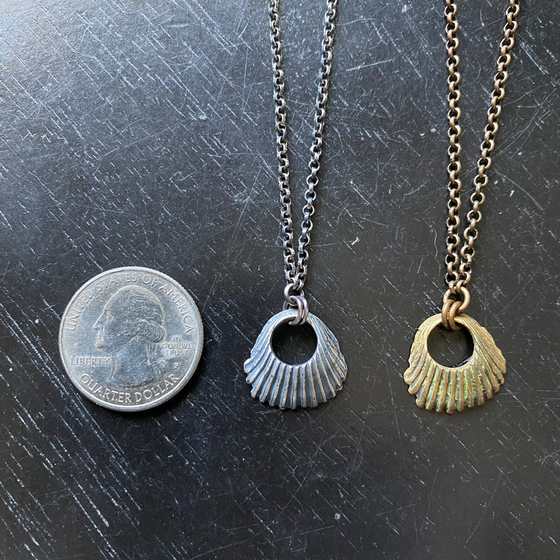 ORIJEN'S: TEXTURED Seashell Medallion: 2 Metal Options