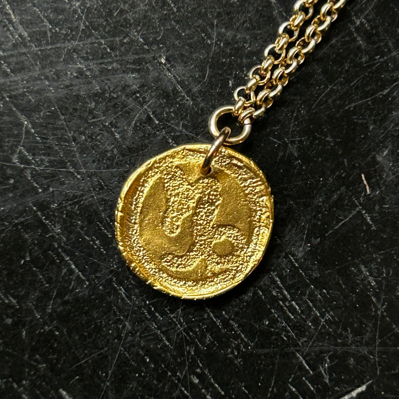 Gold Zodiac Pendant, GOLD VERMEIL