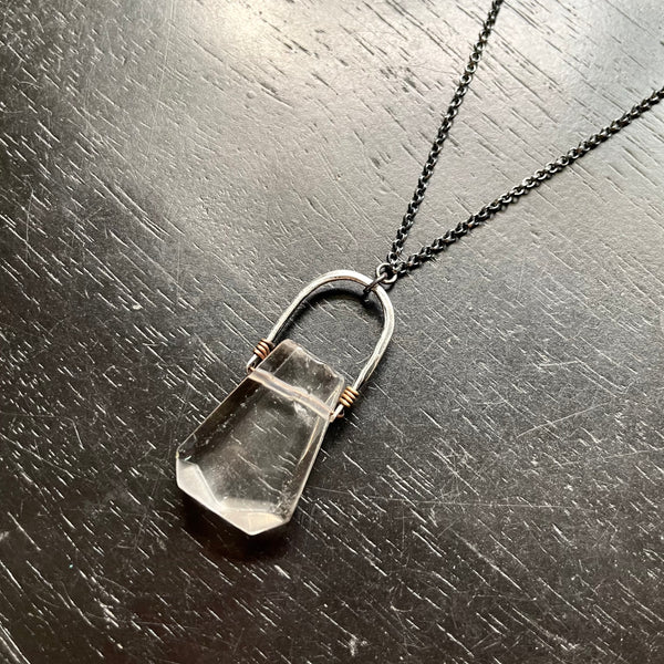 Quartz Borsetta Taliswoman Necklace with Silver Bail