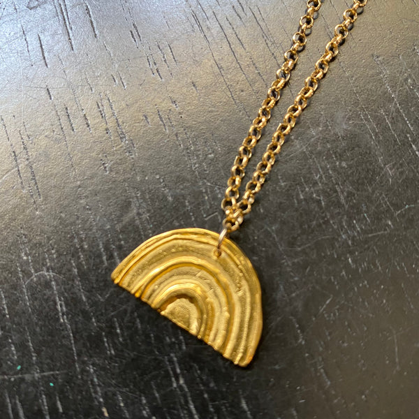 Gold RAINBOW Necklace, 24K GOLD VERMEIL