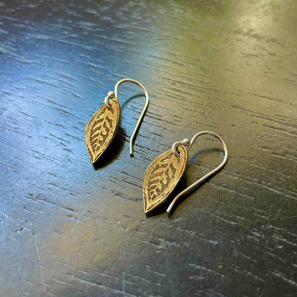 Tiny Leaf Earrings