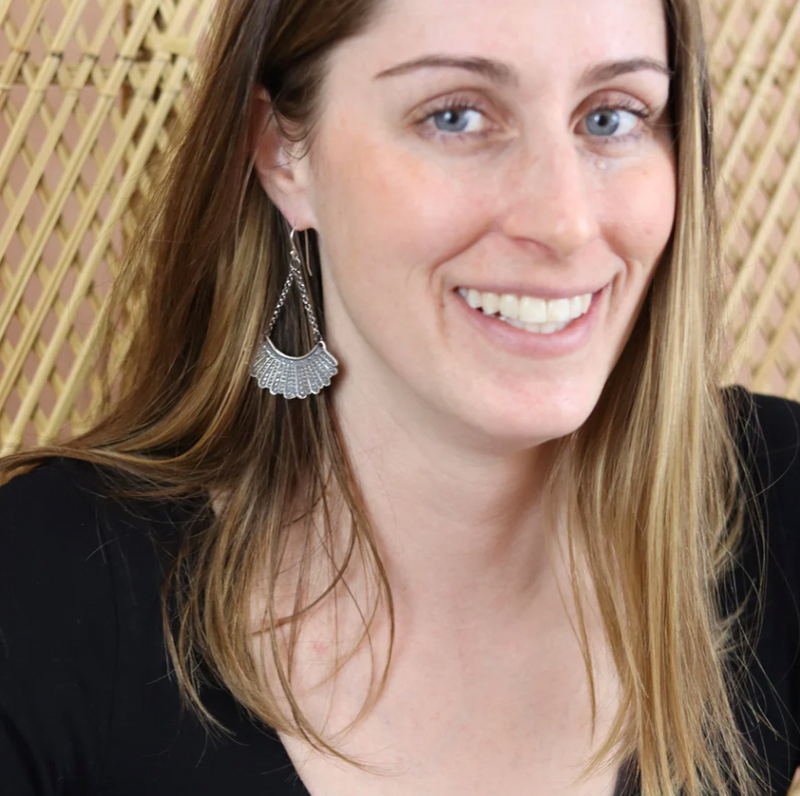 Sterling silver dissent earrings deals