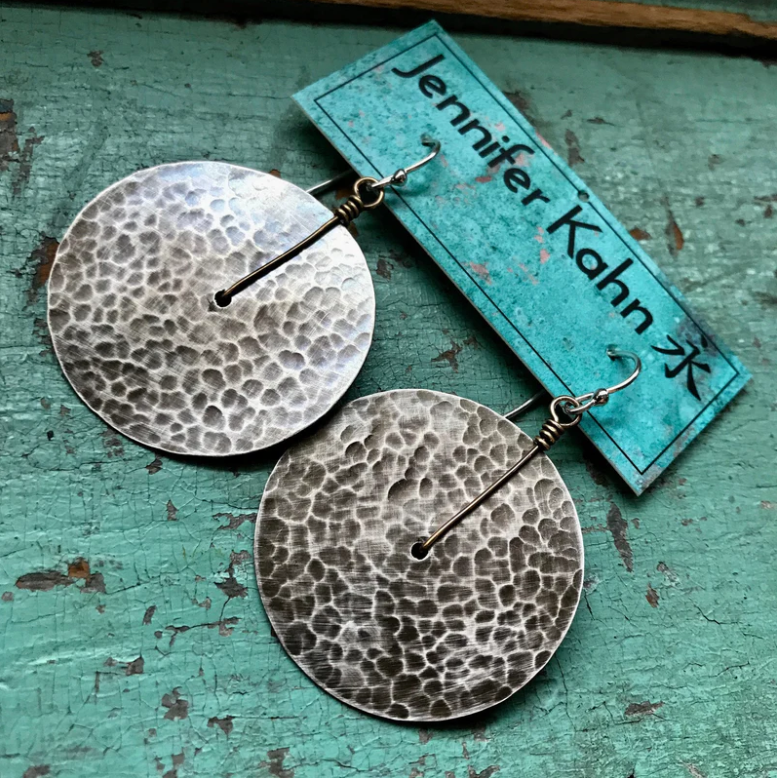 Silver Disc Earrings - 4 Sizes