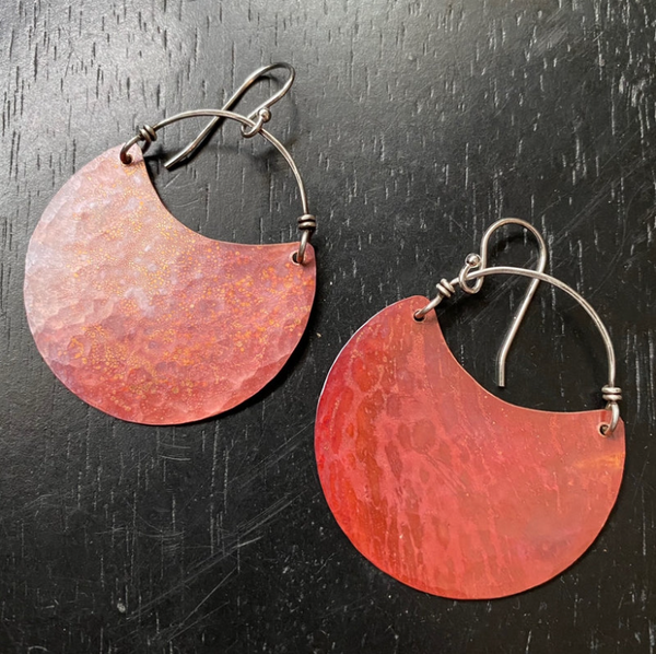 Copper DEEP Crescent Earrings - 3 Sizes