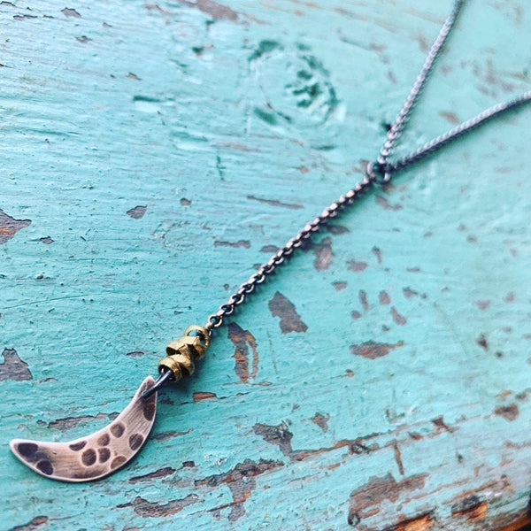 Moon Drop Necklace in Sterling Silver