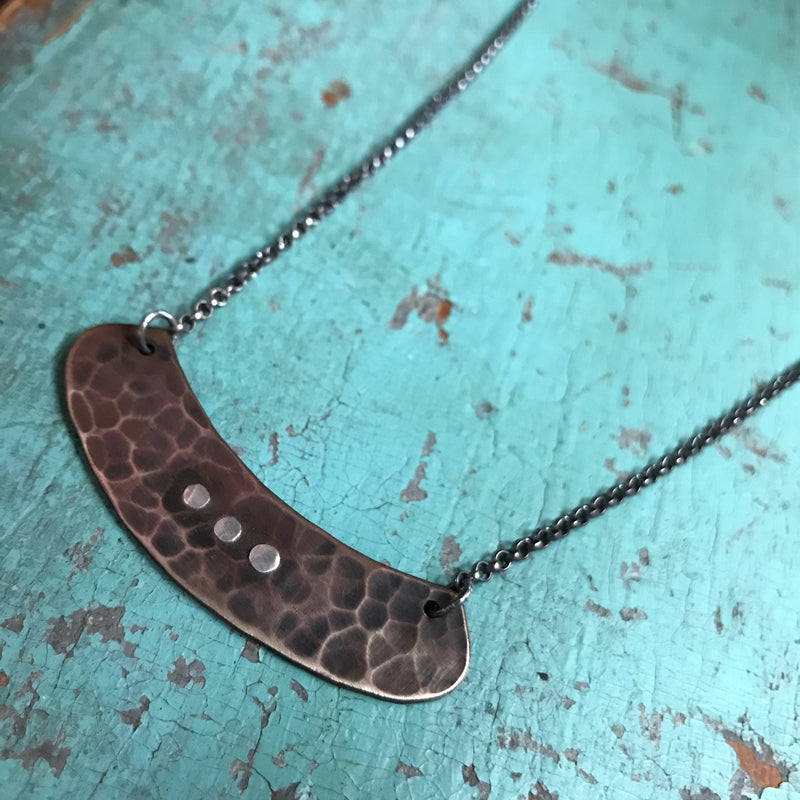 Riveted Brass Necklace