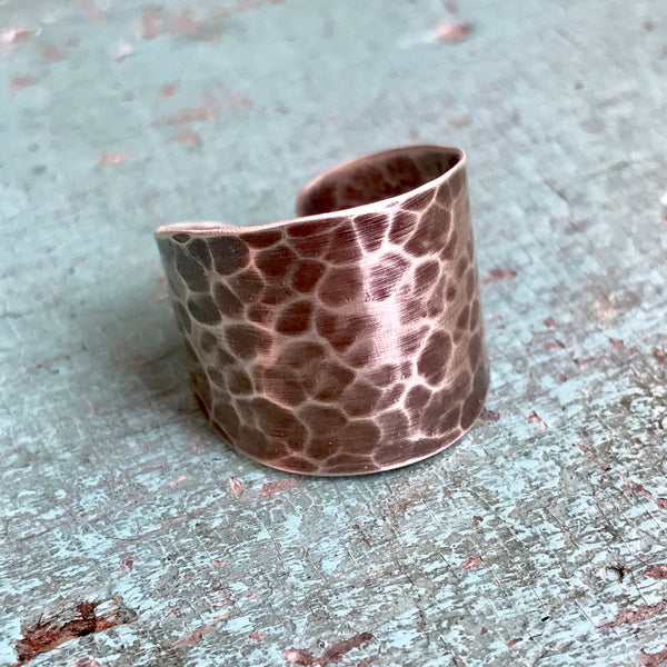 Hammered Sterling Silver Cuff Ring