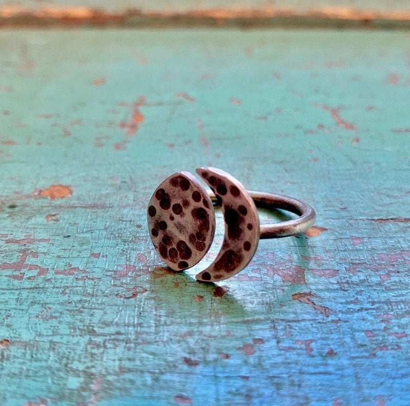 Moon Ring in Sterling Silver (adjustable)