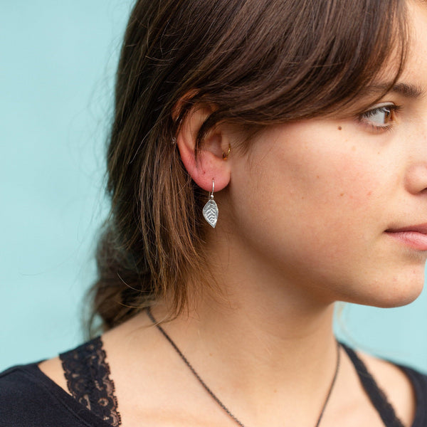 Tiny Leaf Earrings