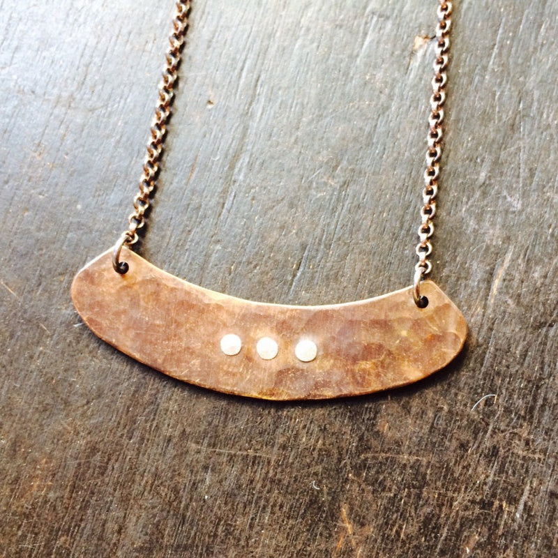 Riveted Brass Necklace