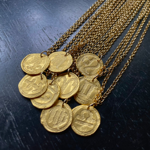 Gold Zodiac Pendant, 24K GOLD VERMEIL