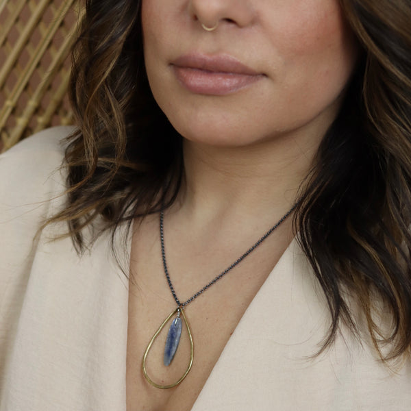 Kyanite Tear Drop Necklace