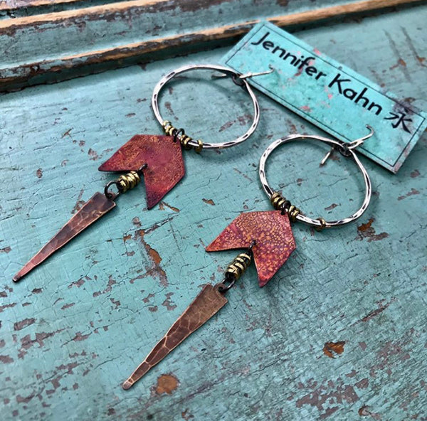 Copper Asteria Earrings