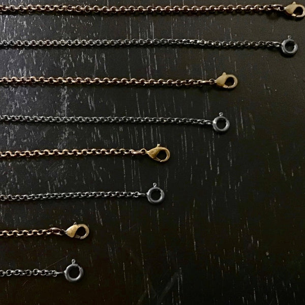 永 NECKLACE CHAINS: Multiple sizes available in Brass or Sterling Silver