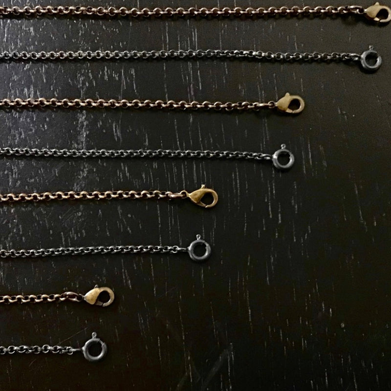 永 NECKLACE CHAINS: Multiple sizes available in Brass or Sterling Silver
